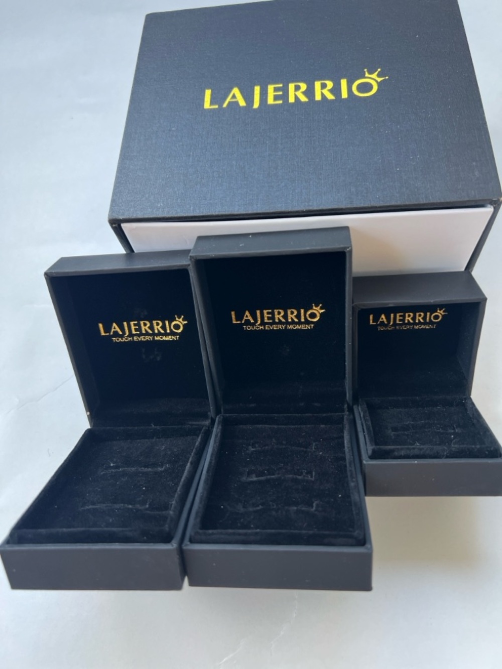 Black Velvet Jewelry Box Set - Ring & Earring Organizers
